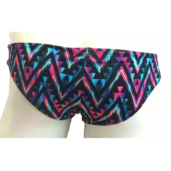 Victoria's Secret PINK Dark Aztec Geo Cheeky Hipster Swim Bottom XS - Picture 2 of 2